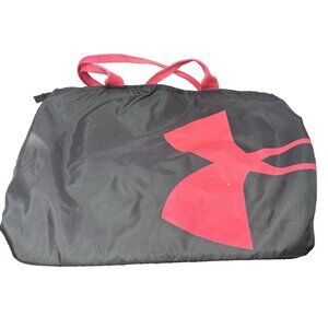 Under Armour Tote Bag Large Gray Pink Gym Travel Shoulder Carry All Logo GUC